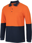 Picture of JB's Wear Hi Vis Long Sleeve Cotton Pique Traditional Polo (6HVQL)