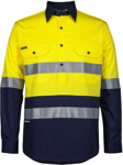 Picture of JB's Wear Hi Vis Day & Night Close Front Long Sleeve 150g Work Shirt (6HWCS)
