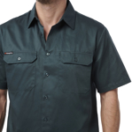 Picture of King Gee Originals Short Sleeve Open Front Cotton Drill Work Shirt (K04030)