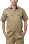 Picture of King Gee Originals Short Sleeve Open Front Cotton Drill Work Shirt (K04030)