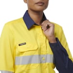 Picture of King Gee Womens Workcool Vented Spliced Taped Long Sleeve Shirt (K44227)