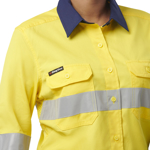 Picture of King Gee Womens Workcool Vented Spliced Taped Long Sleeve Shirt (K44227)