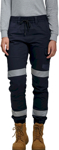 Picture of Australian Industrial Wear Unisex Cotton Stretch Drill Cuffed Work Taped Pant (WP28HV)