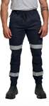 Picture of Australian Industrial Wear Unisex Cotton Stretch Drill Cuffed Work Taped Pant (WP28HV)