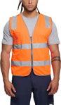 Picture of Australian Industrial Wear Unisex Hi Vis Safety Vest with ID & Utility Pockets (SW04)