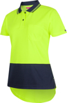 Picture of JB's Wear Womens Hi Vis Short Sleeve Drop Tail Polo (6HDS1)