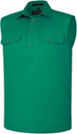 Picture of Ritemate Workwear Mens Pilbara Closed Front Sleeveless Shirt (RM700CF)