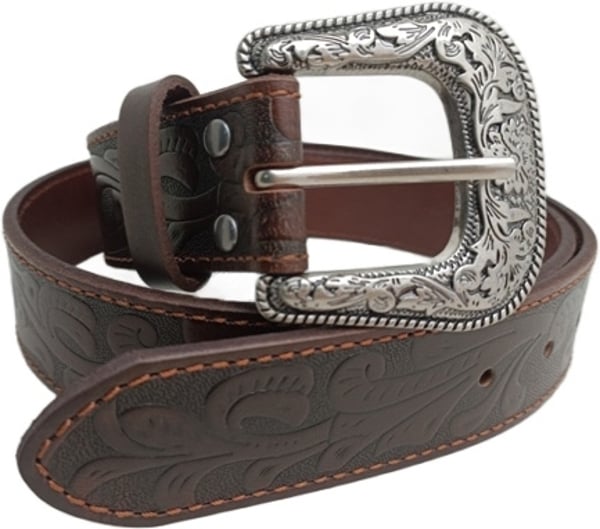 Picture of Ritemate Workwear Pilbara Western Dress Buckle Tooled Leather Belt (RMPW004)