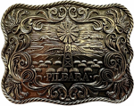 Picture of Ritemate Workwear Pilbara Western Rodeo Buckle Navajo Leather Belt (RMPW006)