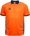 Picture of Trademutt Unisex RPET Pearler Orange Short Sleeve Polo (TM-21545)