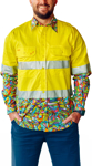 Picture of Trademutt Mens Bonza Yellow Day/Night Hi Vis Full Button Long Sleeve Workshirt (TM-21503)