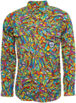 Picture of Trademutt Mens Bonza Long Sleeve Full Print Half Button Workshirt (TM-21500)