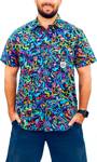 Picture of Trademutt Mens Pearler Short Sleeve Full Print Full Button Workshirt (TM-21541)