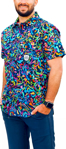 Picture of Trademutt Mens Pearler Short Sleeve Full Print Full Button Workshirt (TM-21541)