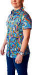 Picture of Trademutt Womens Snazzy Short Sleeve Full Print Full Button Workshirt (TM-21649)
