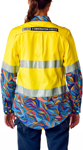 Picture of Trademutt Womens Snazzy Yellow Day/Night Hi Vis Full Button Long Sleeve Workshirt (TM-21650)