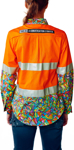 Picture of Trademutt Womens Bonza Orange Day/Night Hi Vis Full Button Long Sleeve Workshirt (TM-21509)