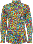 Picture of Trademutt Womens Bonza Full Button Long Sleeve Full Print Workshirt (TM-21507)