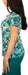 Picture of Cherokee Scrubs Tropic Texture Floral Print Round Neck Scrub Top (CK609 TCTU)