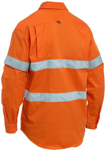 Picture of Bisley Workwear Mens Taped Hi Vis Cool Lightweight Closed Front Shirt (BSC6897T)