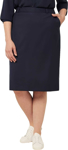 Picture of NNT Uniforms Womens Wool Blend Twill Secret Waist Midi Skirt - Navy (CAT2RW-NAV)