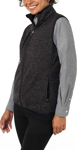 Picture of NNT Uniforms Womens Textured Fleece Zip Front Vest - Charcoal (CAT74N-CHA)