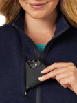 Picture of NNT Uniforms Womens Textured Fleece Zip Front Vest - Navy (CAT74N-NAV)