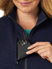 Picture of NNT Uniforms Womens Textured Fleece Zip Front Vest - Navy (CAT74N-NAV)