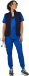 Picture of NNT Uniforms Womens Textured Fleece Zip Front Vest - Navy (CAT74N-NAV)