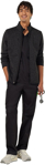 Picture of NNT Uniforms Mens Textured Fleece Zip Front Jacket - Charcoal (CATBFJ-CHA)