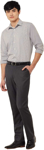 Picture of NNT Uniforms Mens Wool Blend Twill Secret Waist Tailored Pant - Charcoal (CATCPA-CHA)