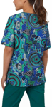 Picture of NNT Uniforms Unisex Warlu Indigenous Scrub V-Neck Top - Green Print (CATRFR-GPT)