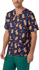 Picture of NNT Uniforms Unisex Xmas Gingerbread Surfer Print Scrub Top - Midnight Navy Surfer (CATRST-MNS)