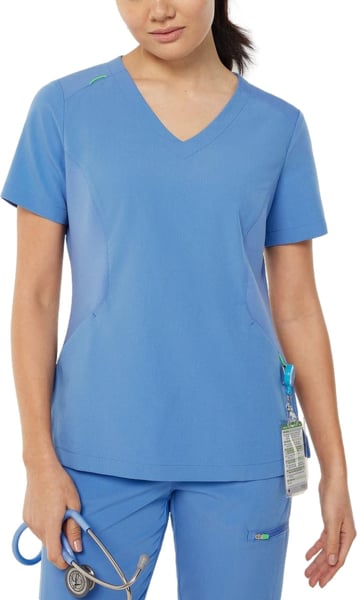 Picture of NNT Uniforms Womens Invigorate Helen Scrub Top - Light Blue (CATUWX-LBL)