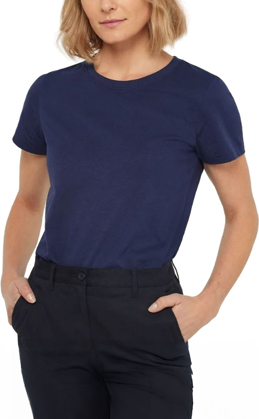 Picture of NNT Uniforms Womens Eva Australian Cotton Short Sleeve Tee - Navy (CATUXT-NAV)