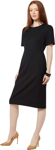 Picture of NNT Uniforms Womens Wool Blend Twill Short Sleeve Dress - Black (CAT69W-BLA)