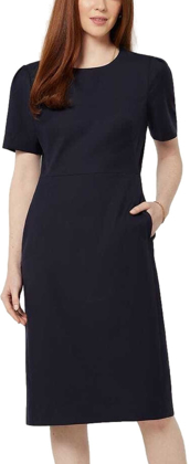 Picture of NNT Uniforms Womens Wool Blend Twill Short Sleeve Dress - Navy (CAT69W-NAV)