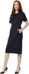 Picture of NNT Uniforms Womens Wool Blend Twill Short Sleeve Dress - Navy (CAT69W-NAV)