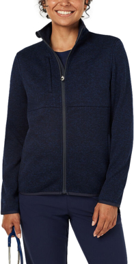 Picture of NNT Uniforms Womens Textured Fleece Zip Front Jacket - Navy (CAT5E2-NAV)