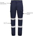 Picture of Syzmik Mens Essential Stretch Taped Cuffed Cargo Pant (ZP935)