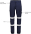 Picture of Syzmik Mens Essential Stretch Taped Cuffed Cargo Pant (ZP935)