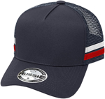 Picture of Grace Collection A Frame Striped Trucker Cap (AH456)