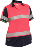 Picture of Bisley Workwear Womens Taped Two Tone Hi Vis V Neck Polo (BKL1225T)