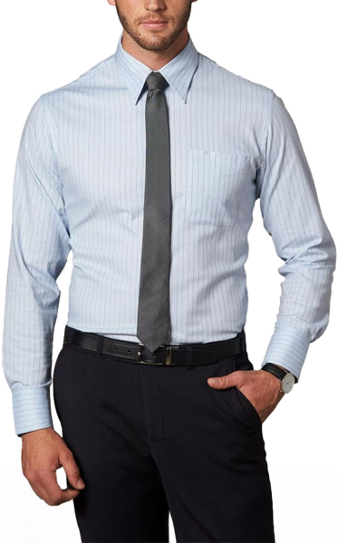Picture of Winning Spirit Mens Pin Stripe Shirt (BS17)