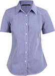Picture of Winning Spirit Womens Multi Tone Check Short Sleeve Shirt (M8320S)