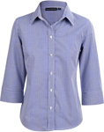 Picture of Winning Spirit Womens Multi Tone Check 3/4 Sleeve Shirt (M8320Q)