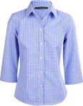 Picture of Winning Spirit Womens Multi Tone Check 3/4 Sleeve Shirt (M8320Q)