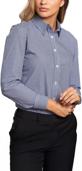Picture of Winning Spirit Womens Multi Tone Check Long Sleeve Shirt (M8320L)