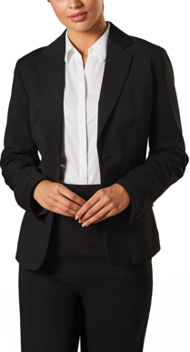 Picture of Winning Spirit Womens Stretch Stripe One Button Cropped Jacket (M9208)