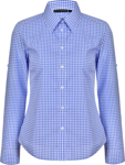 Picture of Winning Spirit Ladies Gingham Check Long Sleeve Shirt (M8300L)